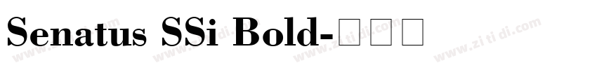 Senatus SSi Bold字体转换
